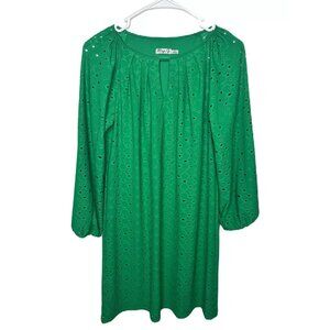 Eliza J Women's Green Lace‎ Overlay Sheath Dress Size 2